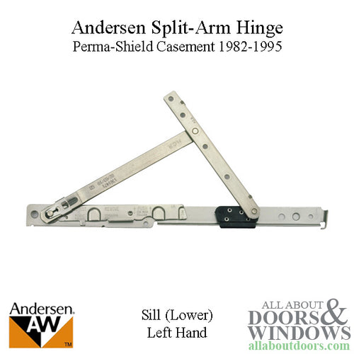 Discontinued - Andersen Perma-Shield Left Hand Split Arm Sill Hinge 1982-1995 - Discontinued - Andersen Perma-Shield Left Hand Split Arm Sill Hinge 1982-1995