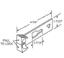 Capitol Door Locking Bar Stamped Steel Bar with Plastic Pull - Capitol Door Locking Bar Stamped Steel Bar with Plastic Pull