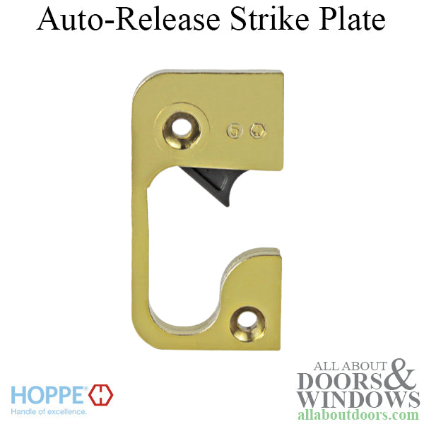 Strike Plate, RA6133, Auto-Release Roller, 1.30 x 2.40 -Brass Finished - Strike Plate, RA6133, Auto-Release Roller, 1.30 x 2.40 -Brass Finished