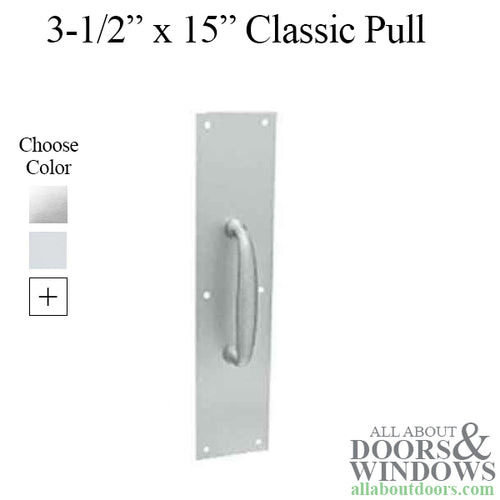 3-1/2 x 15 Plate with Classic Oval Pull - 3-1/2 x 15 Plate with Classic Oval Pull