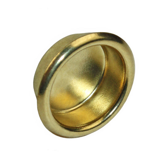 Finger Pull 2-1/8 Inch Diameter 1/4 Inch Deep Antique Brass Acme No. 315