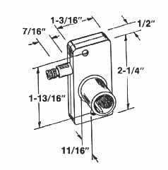 Operator for Awning or Jalousie Louver Torque 1-13/16 Inch Left Hand - Operator for Awning or Jalousie Louver Torque 1-13/16 Inch Left Hand