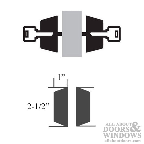 Weslock Deadbolt - 372-2 Double Cylinder - Weathered Pewter - Weslock Deadbolt - 372-2 Double Cylinder - Weathered Pewter