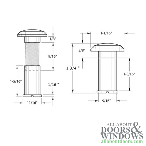 180 Degree Door Viewer for 1-3/8 in -2 in Doors - Choose Finish - 180 Degree Door Viewer for 1-3/8 in -2 in Doors - Choose Finish