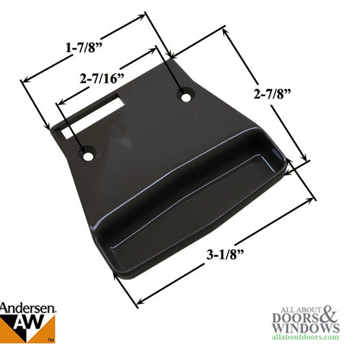 Andersen Window - PSII Gliding Doors - 2 Panel Inside Screen Door Handle - Stone - Andersen Window - PSII Gliding Doors - 2 Panel Inside Screen Door Handle - Stone