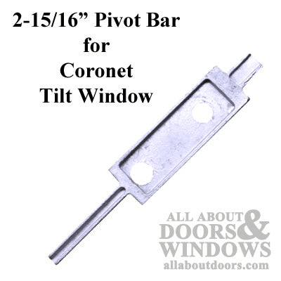 Pivot Bar, 2-15/16 Coronet Tilt Window - Zinc Die Cast - SEE NOTES