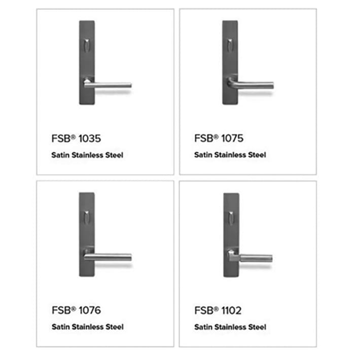 Andersen FSB 1076 Active Trim Set for Double Door Stainless Steel Finish - Andersen FSB 1076 Active Trim Set for Double Door Stainless Steel Finish