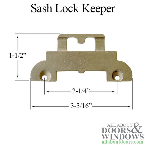 Stone River Bronze Sash Lock Keeper - White Bronze - Stone River Bronze Sash Lock Keeper - White Bronze