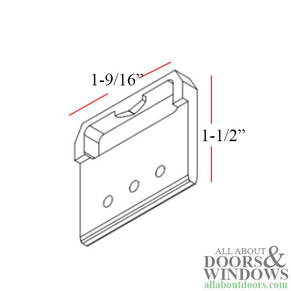 Face Mount & Keeper for Single / Double Hung Sliding Window Sash Lock Strike - White - Face Mount & Keeper for Single / Double Hung Sliding Window Sash Lock Strike - White