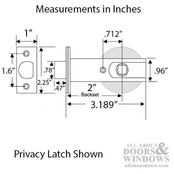 Passage Lever Latch, 2