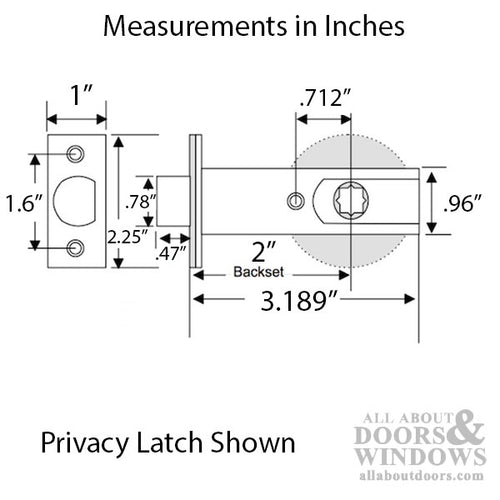 Passage Lever Latch, 2