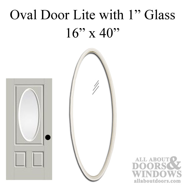 Therma Tru Door Lite Oval Surround with Clear 1 Inch Glass for Entry Doors - Therma Tru Door Lite Oval Surround with Clear 1 Inch Glass for Entry Doors