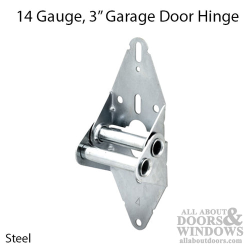 3 Inch Standard No. 4 Hinge for Rollers with 7/16 Inch Stem Diameter for Garage Doors - 3 Inch Standard No. 4 Hinge for Rollers with 7/16 Inch Stem Diameter for Garage Doors