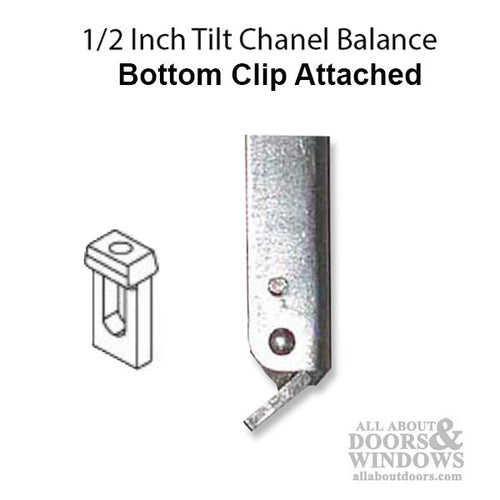 1/2 inch tilt channel balance (5/8 x 9/16) with #5 Clip - 1/2 inch tilt channel balance (5/8 x 9/16) with #5 Clip