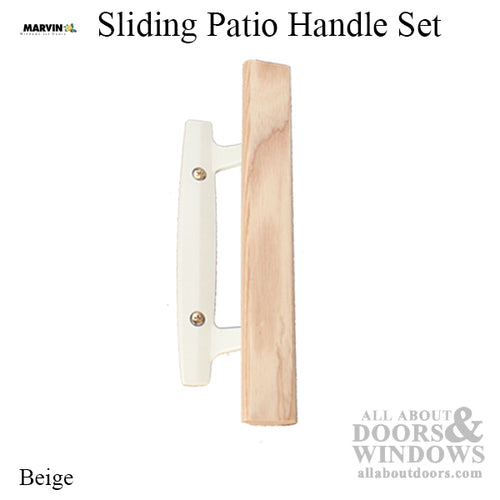 Marvin, Sliding Patio Door Complete Handle Set, Beige - Marvin, Sliding Patio Door Complete Handle Set, Beige