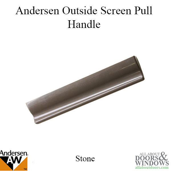 Andersen Window - Prefinished Terratone Doors - Outside Screen Pull Handle - Stone - Andersen Window - Prefinished Terratone Doors - Outside Screen Pull Handle - Stone