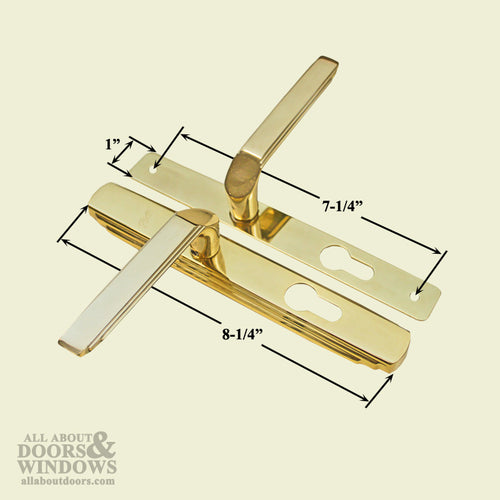 DISCONTINUED Pella Select Deco Lever Handleset - Polished Brass - DISCONTINUED Pella Select Deco Lever Handleset - Polished Brass