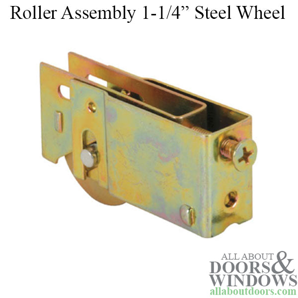 Sliding Door Roller With Adjustable Steel Housing 1.25 Inch Steel Wheel - Sliding Door Roller With Adjustable Steel Housing 1.25 Inch Steel Wheel