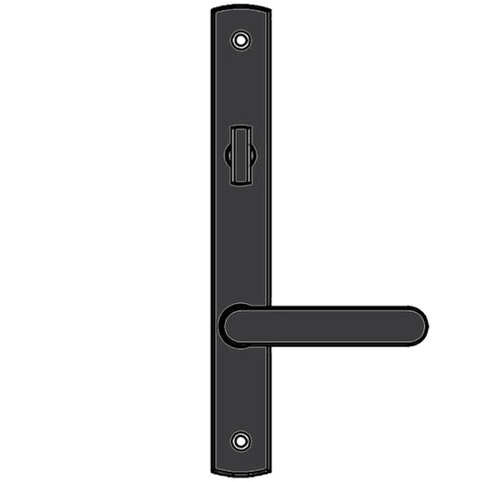 Truth Sentry Lock Handle Set, Contemporary, Painted Over Zinc, Black