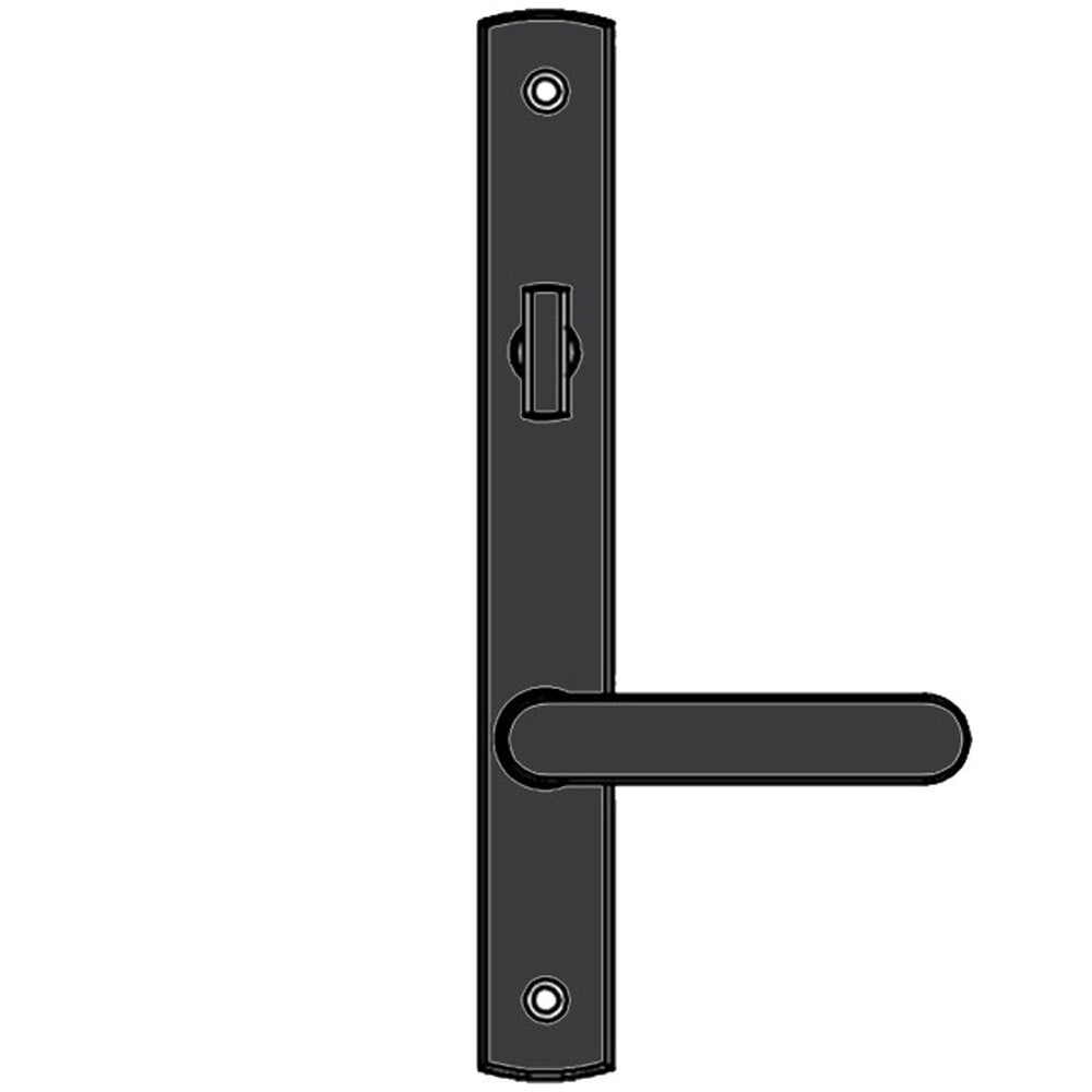 Truth Sentry Lock Handle Set, Contemporary, Painted Over Zinc, Black - Truth Sentry Lock Handle Set, Contemporary, Painted Over Zinc, Black