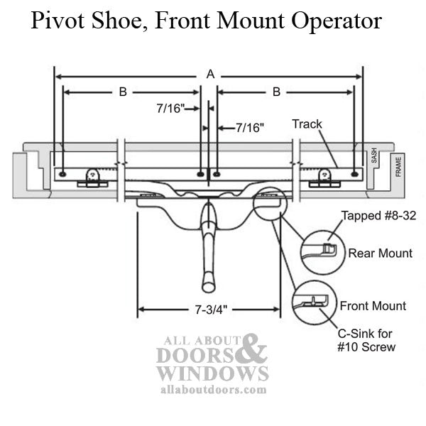 Truth Dual Arm, front mount, Awning Operator  - White - Truth Dual Arm, front mount, Awning Operator  - White