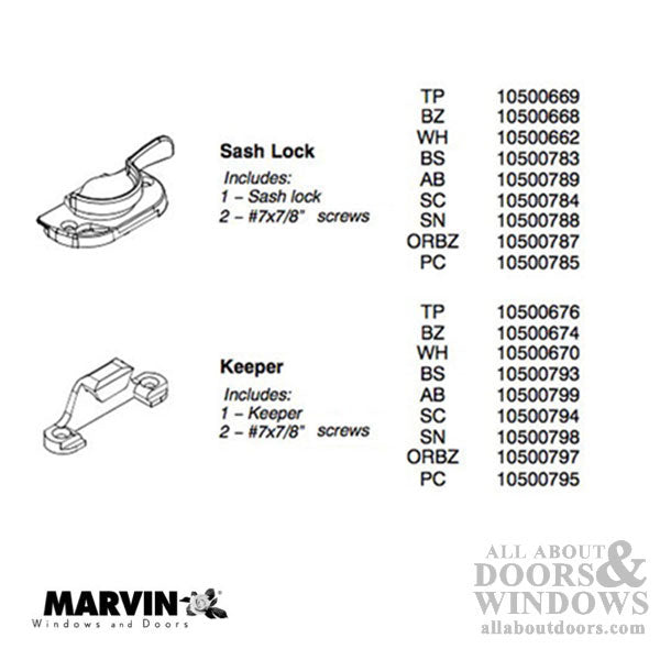 Marvin Ultimate Double Hung Sash Lock With Tilt Feature Sash Lock - Marvin Ultimate Double Hung Sash Lock With Tilt Feature Sash Lock