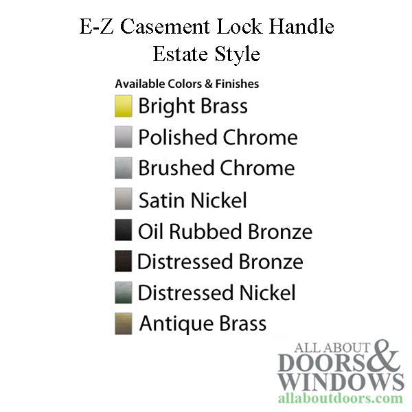 Andersen Perma-Shield Lock Handle, Estate Style - Distressed Bronze - Andersen Perma-Shield Lock Handle, Estate Style - Distressed Bronze