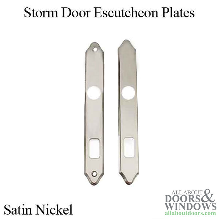 Wright Storm Door Escutcheon Plates for Rectangular Cylinder Mortise Lock - Wright Storm Door Escutcheon Plates for Rectangular Cylinder Mortise Lock