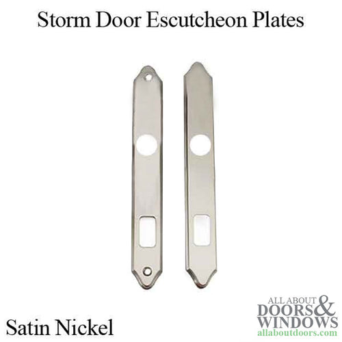 Wright Storm Door Escutcheon Plates for Rectangular Cylinder Mortise Lock - Wright Storm Door Escutcheon Plates for Rectangular Cylinder Mortise Lock