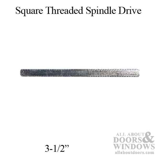 Threaded Square Spindle Drive, 1/4" x 3-1/2"