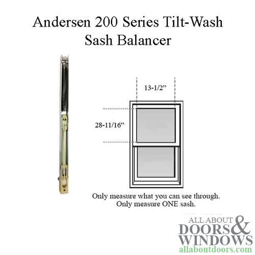 Andersen 200 Series Tilt-Wash Double Hung Sash Balancer - M656 - Andersen 200 Series Tilt-Wash Double Hung Sash Balancer - M656