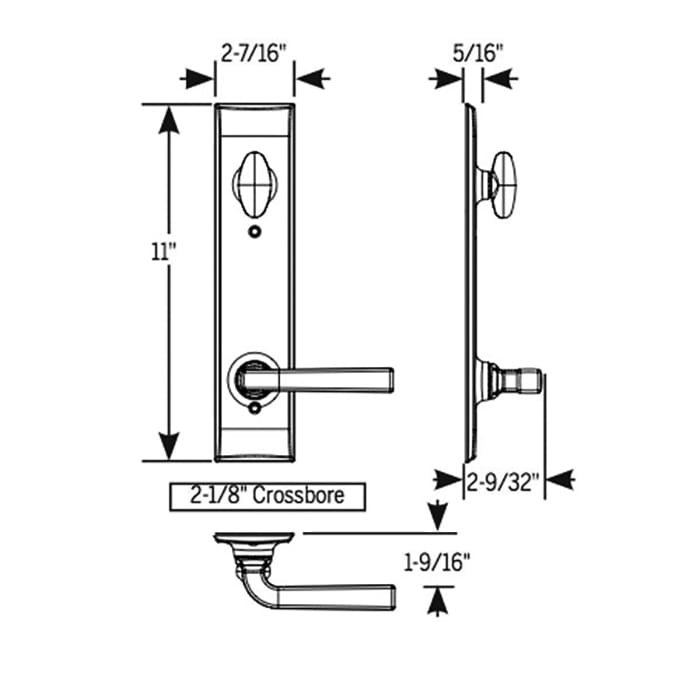 Trilennium Active Keyed Lock, 3000 Series Rectangular Base - Choose Options - Trilennium Active Keyed Lock, 3000 Series Rectangular Base - Choose Options