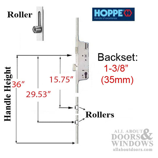 16mm Manual 4 Roller Gear, 35/92, Rollers @15.75 & 29.53", 1" D/B
