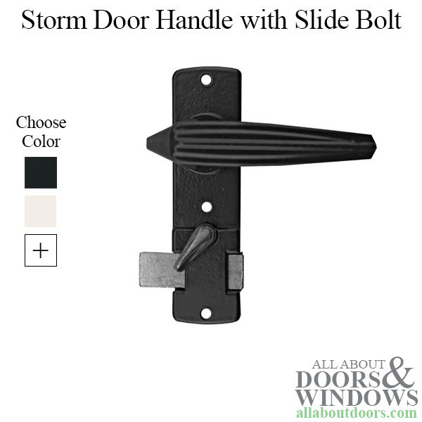 Inside Handle with Slide Bolt for Storm Door - Inside Handle with Slide Bolt for Storm Door