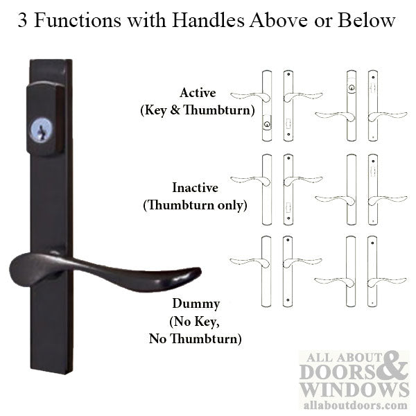 G-U Venice Handle & 30mm Plate, Zamac, Active, Key & Thumbturn (Handle Below Cylinder) Choose Color - G-U Venice Handle & 30mm Plate, Zamac, Active, Key & Thumbturn (Handle Below Cylinder) Choose Color