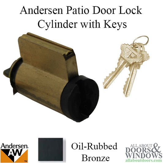 Andersen Door Lock Cylinder for Frenchwood Hinged Doors - Oil Rubbed Bronze