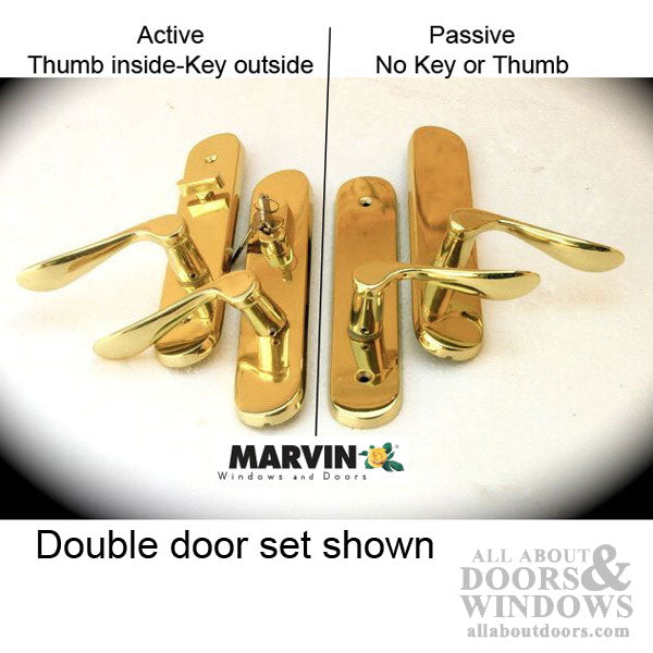 Marvin Active Keyed Trimset with interior thumbturn - PVD Brass - Marvin Active Keyed Trimset with interior thumbturn - PVD Brass