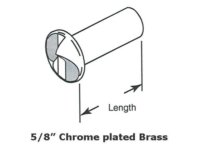 One Way Barrel Nut - 5/8 Inch Chrome Plated Brass - One Way Barrel Nut - 5/8 Inch Chrome Plated Brass