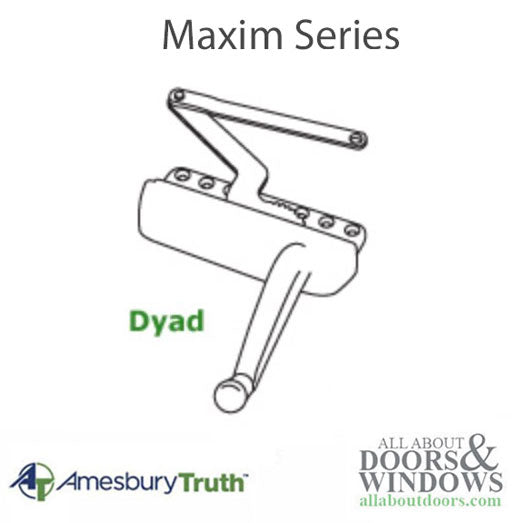 Truth Maxim 50.50 Dyad Operator, split arm, Sill Mount Right Hand - CHOOSE COLOR - Truth Maxim 50.50 Dyad Operator, split arm, Sill Mount Right Hand - CHOOSE COLOR