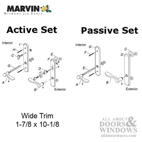 Marvin Active Keyed Multi-point Lock Trim for Hinged Door - Matte Black - Marvin Active Keyed Multi-point Lock Trim for Hinged Door - Matte Black