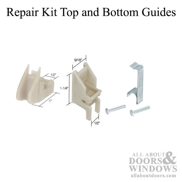 Repair Kit. 1 top guide, 1 bottom guide, 2 rivets, 1 take-out clip, H3929 - Repair Kit. 1 top guide, 1 bottom guide, 2 rivets, 1 take-out clip, H3929