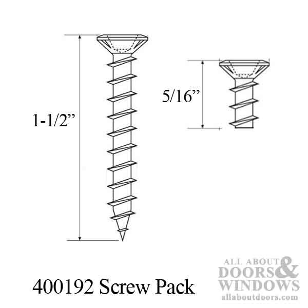 Screw, Trilennium 3-point Lock  Installation,  5/16