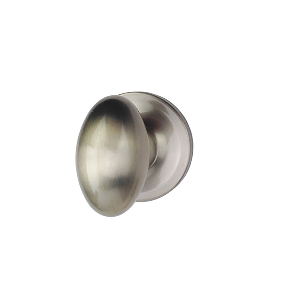 Kwikset Windham US15 732 W Dummy Egg Knob Pair - Satin Nickel - Kwikset Windham US15 732 W Dummy Egg Knob Pair - Satin Nickel