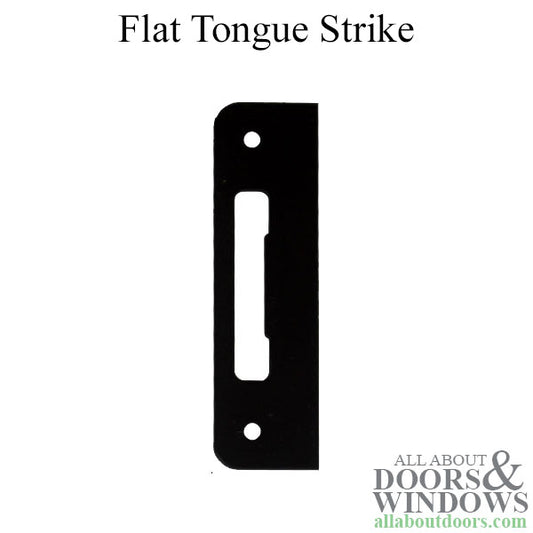 Strike Plate, PT0002N, Flat Tongue 1.30 x 4.57 -  Matte Black