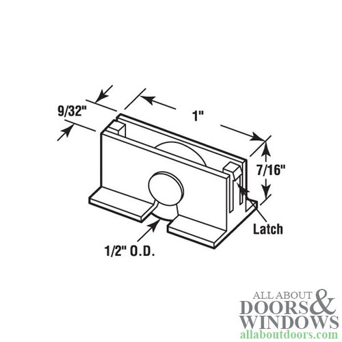Roller Assembly (Flat) - Sliding Windows, Nylon / Steel - Roller Assembly (Flat) - Sliding Windows, Nylon / Steel