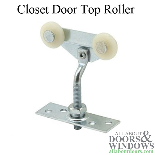 2 Wheel Top Mount Closet Door Roller 3/4 Inch Diameter