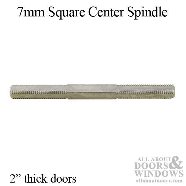 Spindle, 7mm Square center with threaded ends - Spindle, 7mm Square center with threaded ends