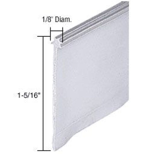 Shower Door Bottom Seal / Sweep, Star Tip, 1-5/16 inch - Gray - Shower Door Bottom Seal / Sweep, Star Tip, 1-5/16 inch - Gray