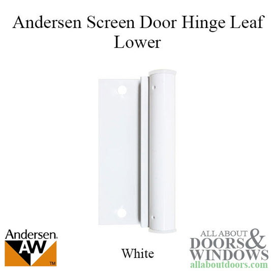 Lower Screen Door Hinge Leaf in - White