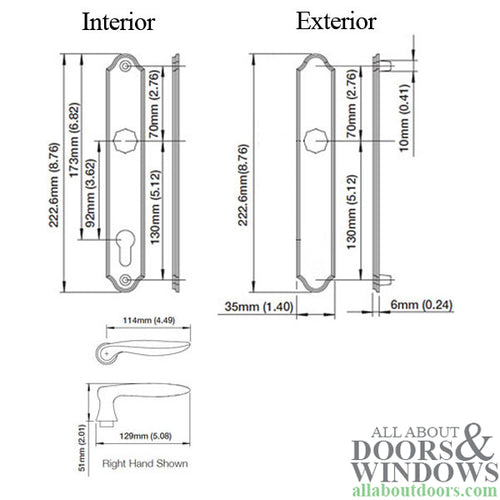 HOPPE Multipoint Handle Set with Toronto Lever Inactive Resista Satin Nickel - HOPPE Multipoint Handle Set with Toronto Lever Inactive Resista Satin Nickel
